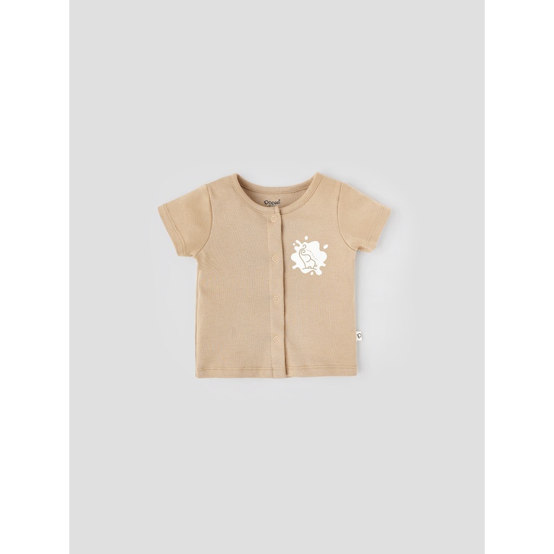 Popees Short Sleeve Front Open Jhabla Top (09 Months) for Baby Girls 0-1 M