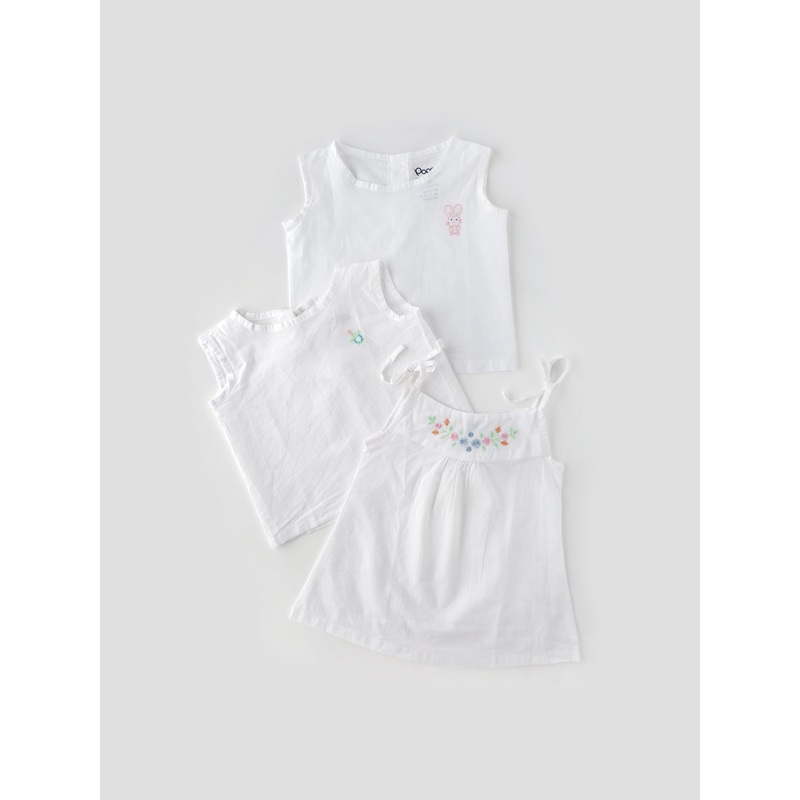 Popees Skin-Friendly & Adorable Jhabla Tops For Babies – Pack Of 3 XS