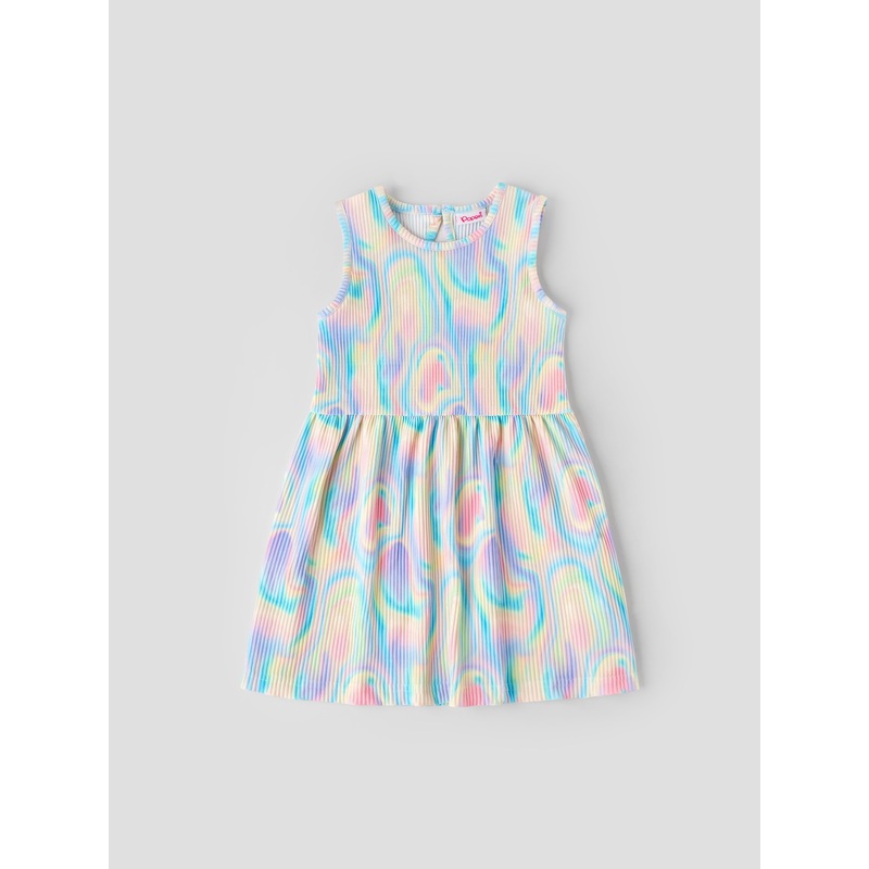 Popees Sleeveless Multicolor Printed Frock (1-6 Years) for Baby Girls 1-2 YEAR