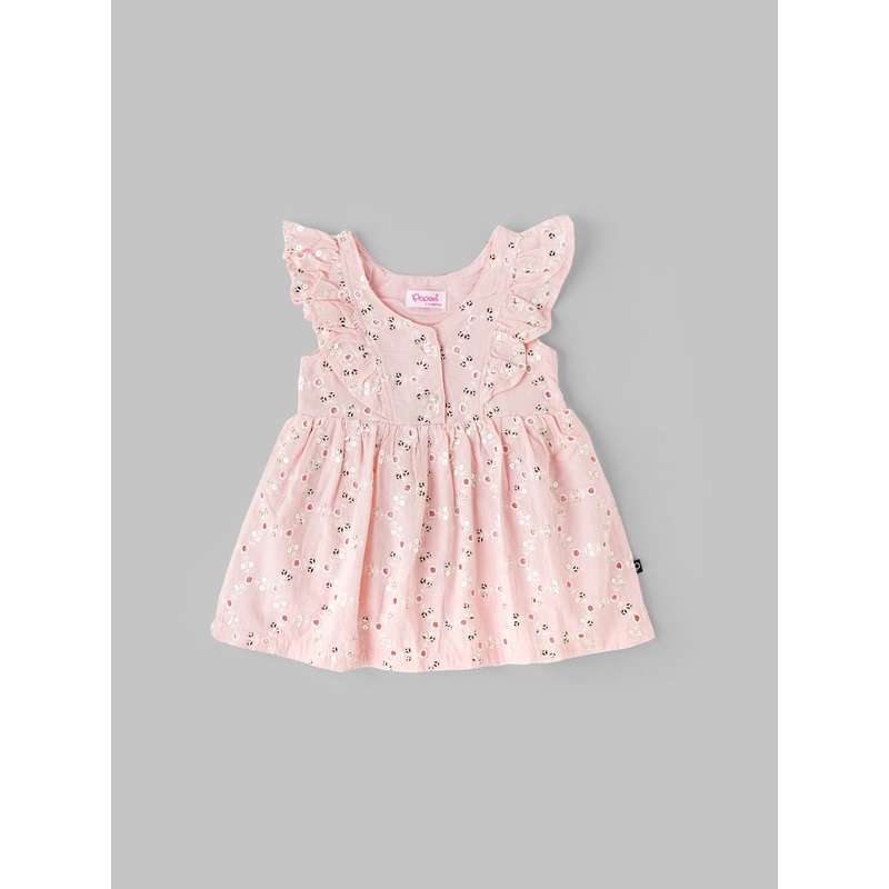 Popees Sleeveless Printed Frock (3-36 Months) for Baby Girls 3-6 M