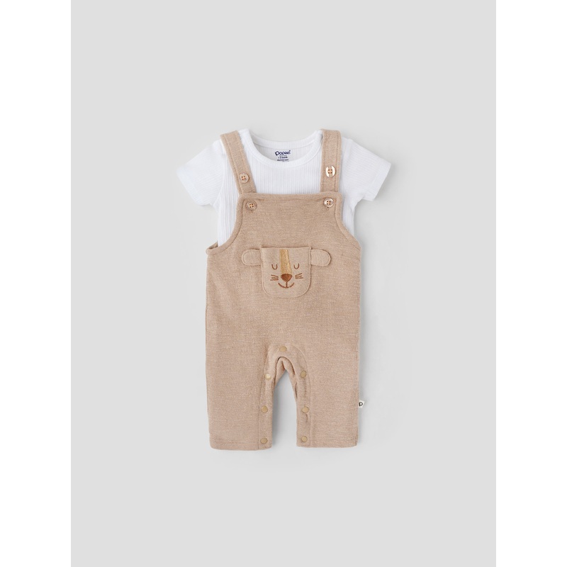 Popees Stylish Half-Sleeve Dungaree Set (0-9 Months) for Newborn Boys NB