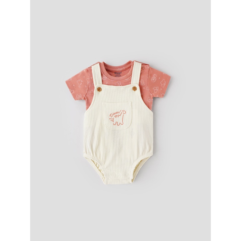 Popees Stylish Half Sleeved Dungaree Set (0-9 Months) for Newborn Boys NB