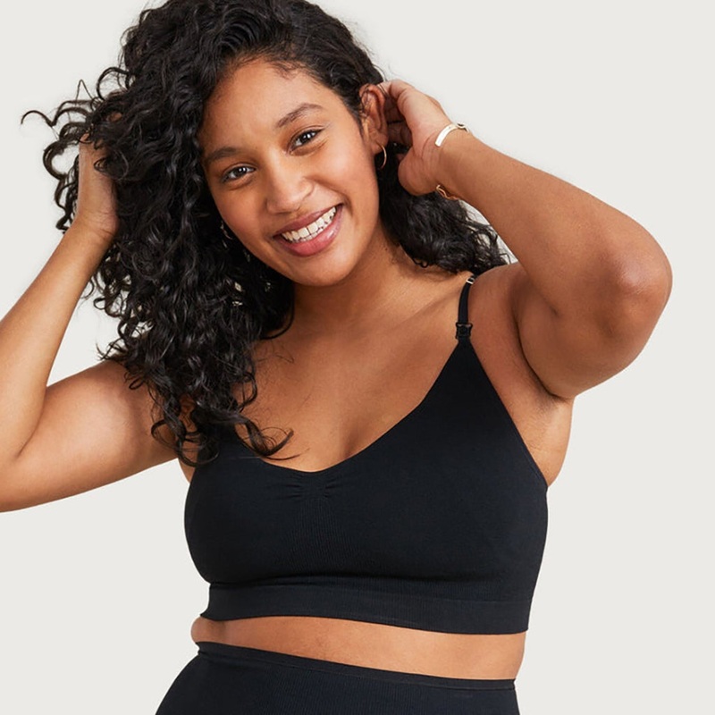 The Essential Nursing & Pumping Bra with Clips Black S