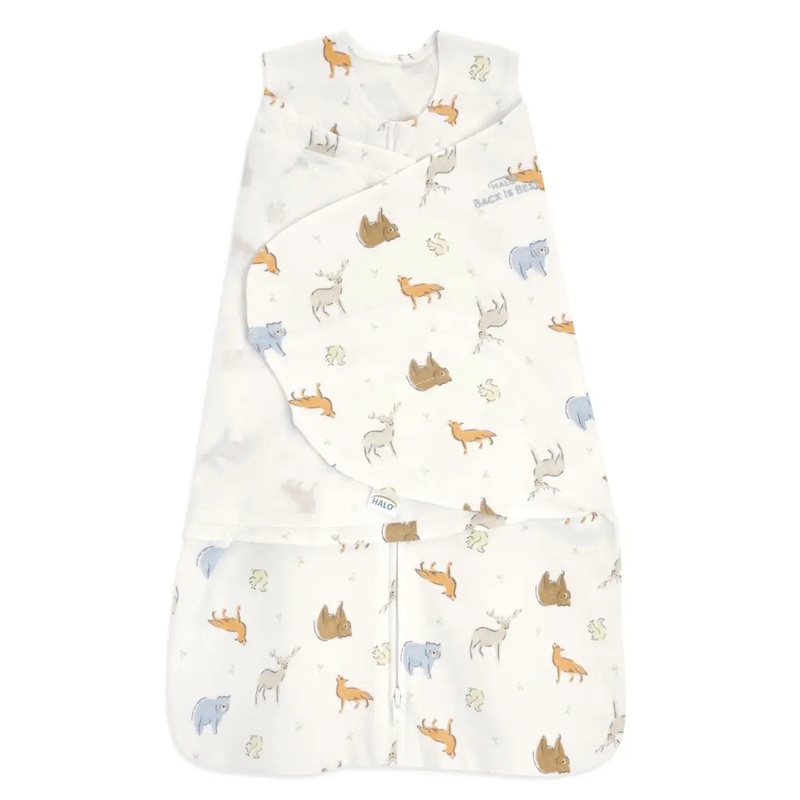 100% Cotton Sleepsack Swaddle Forest Friends NB