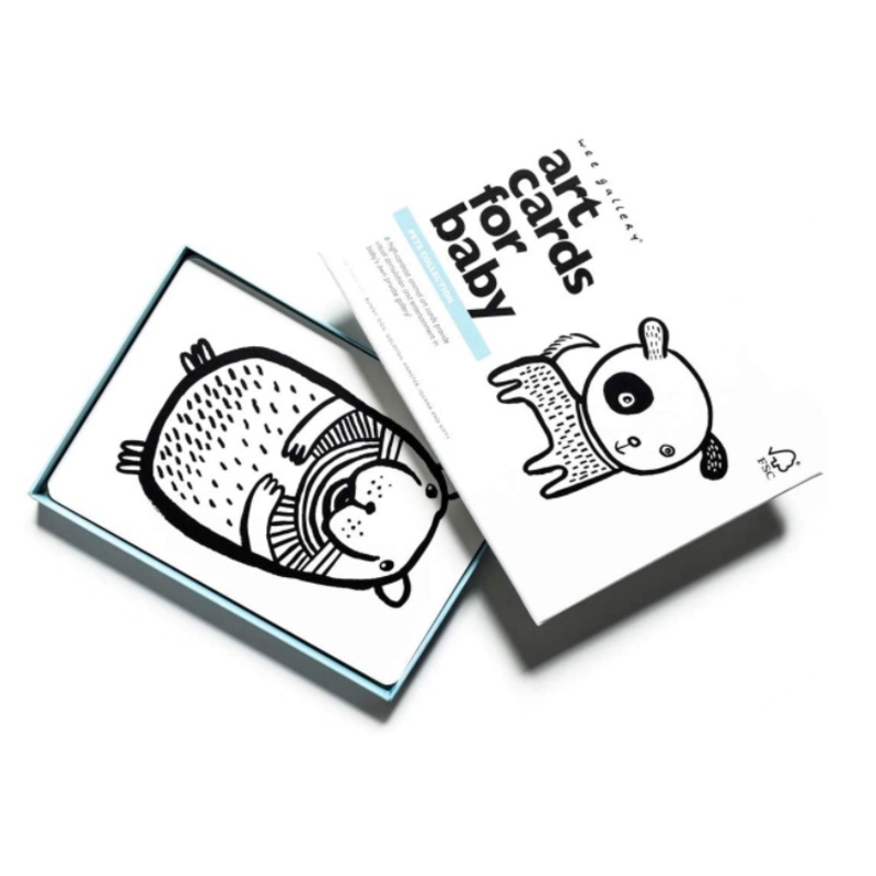 Art Cards for Baby, Black and White Baby Cards – Pets Collection