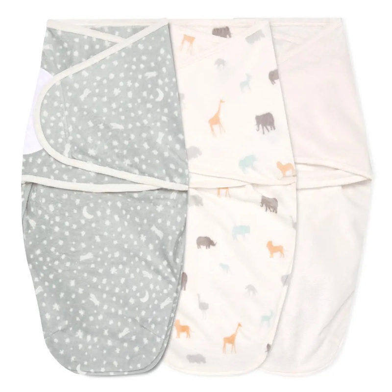 Essentials Velboa Wrap Swaddles 3 Pack Scandinavian Sky