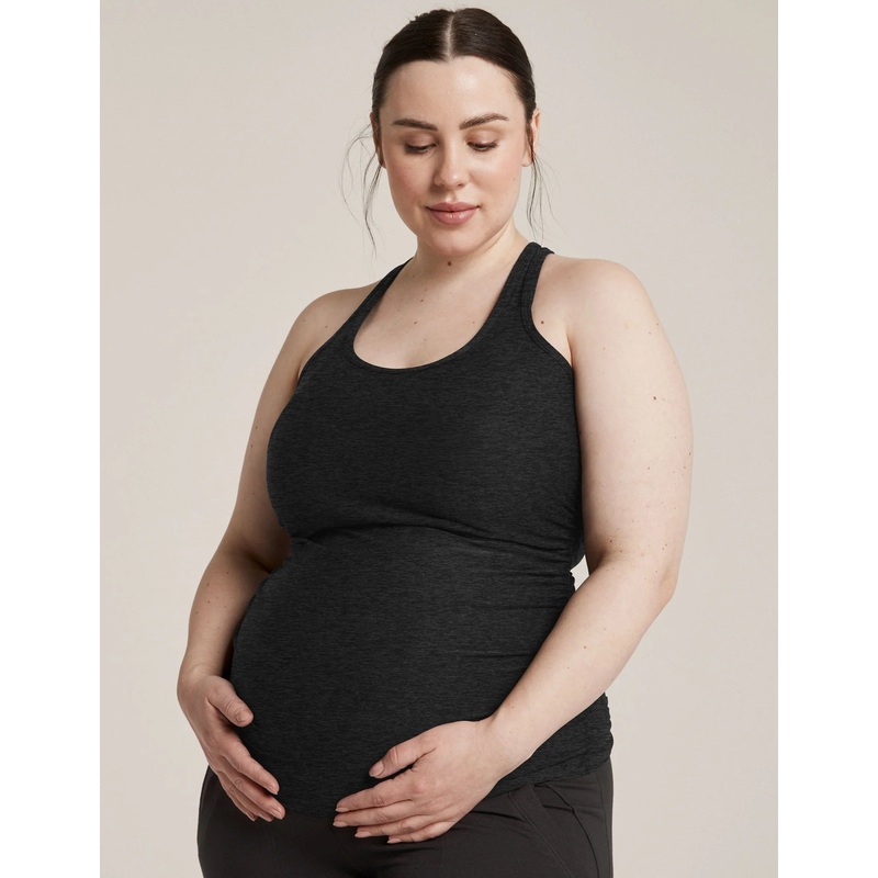 Featherweight Let It Grow Racerback Maternity Tank Darkest Night XS