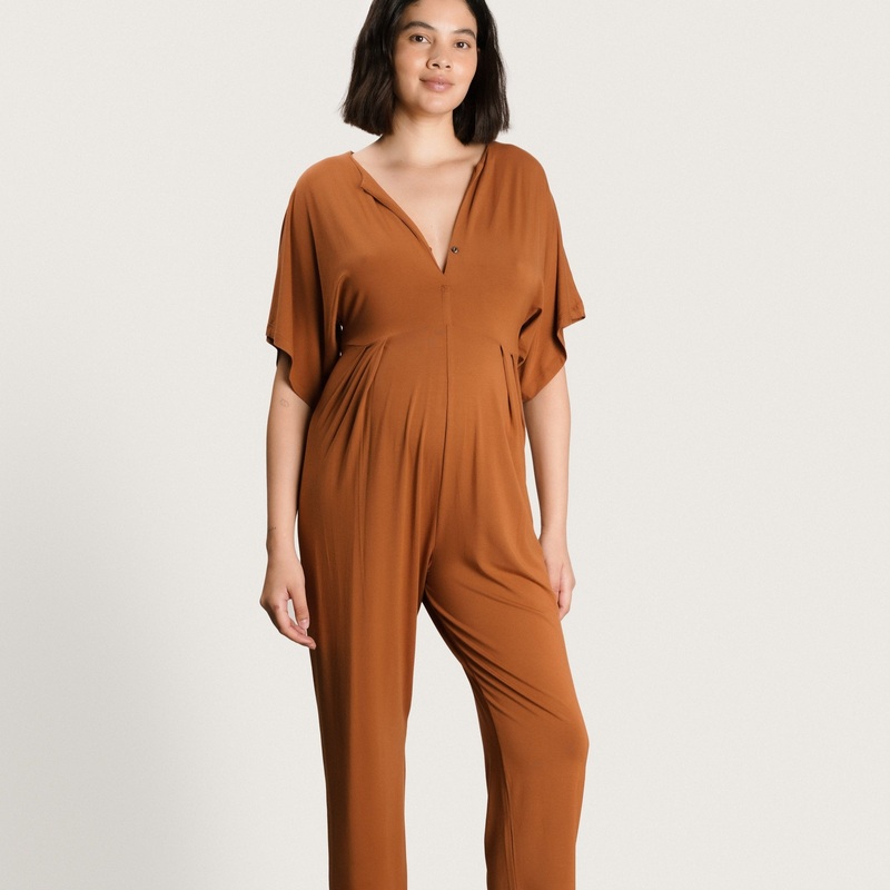 Filipa Nursing Jumpsuit Caramel XS
