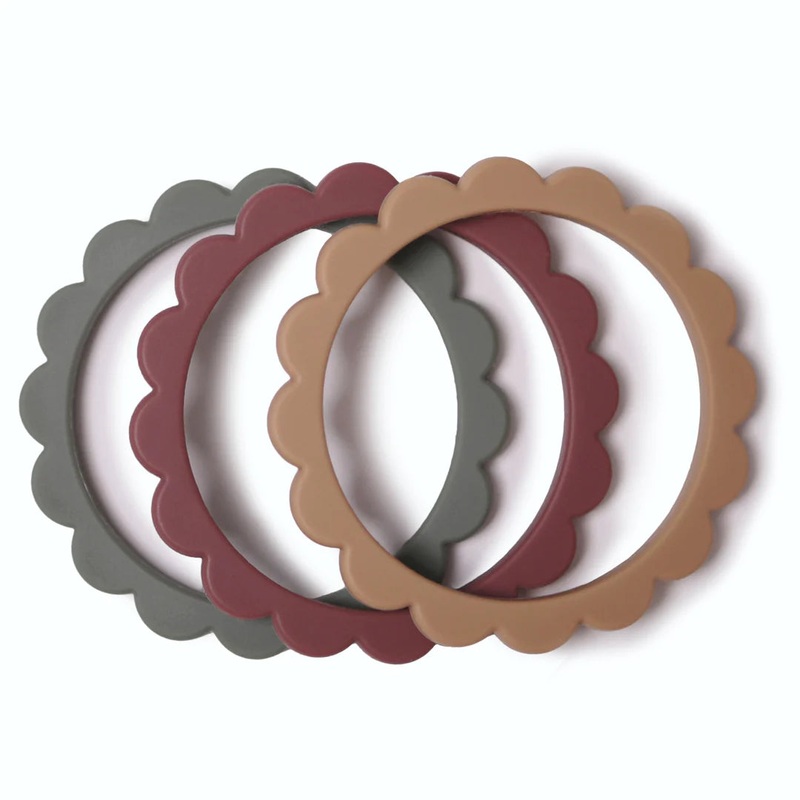 Flower Teething Bracelet Dried Thyme/Berry/Natural