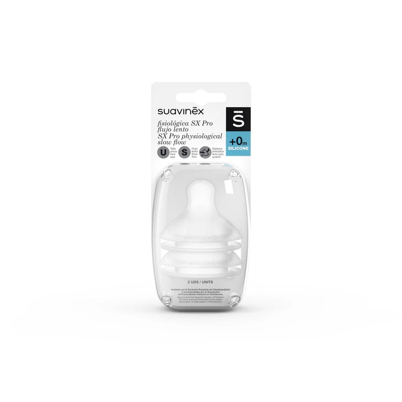 Suavinex SX PRO Nipple 2 Pack Slow Flow 0M+