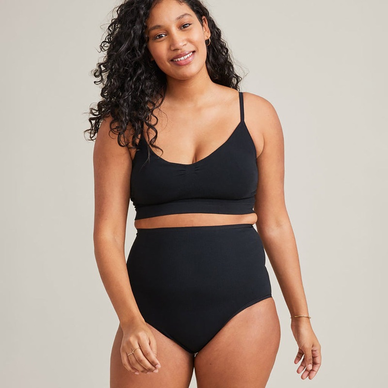 The Seamless Belly Brief Black S