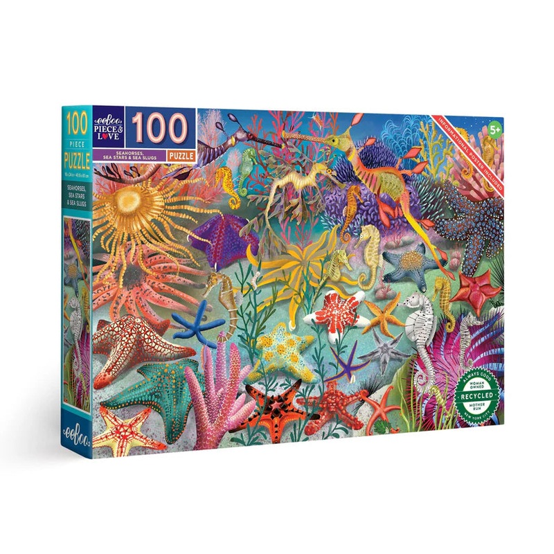 100 Piece Puzzle Sea Horses, Stars, and Slugs