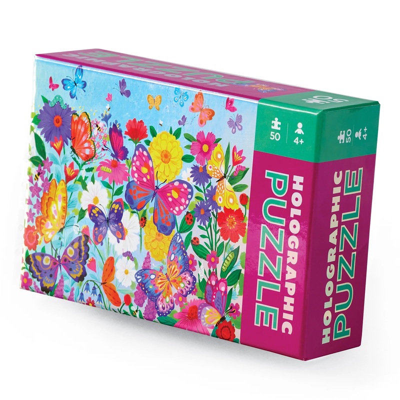 50-Piece Holographic Puzzle Butterfly Garden
