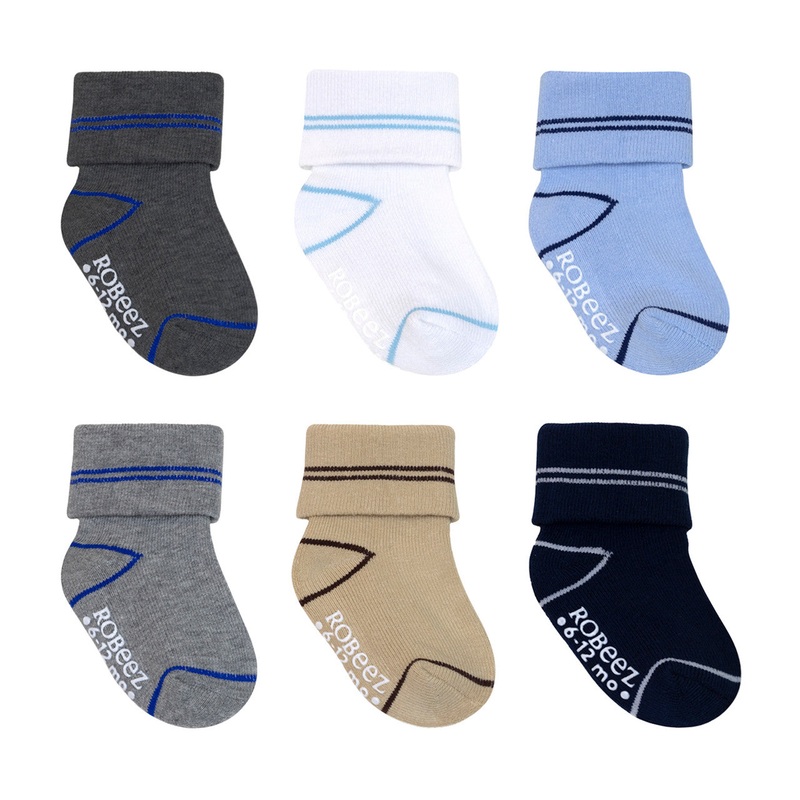 6 Pack Socks Liam Stripes 0-6M