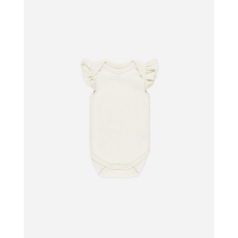 Flutter Sleeve Bodysuit Ivory NB