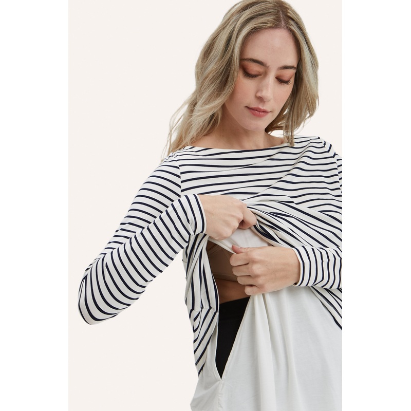 Nicolette Nursing Top Black XS