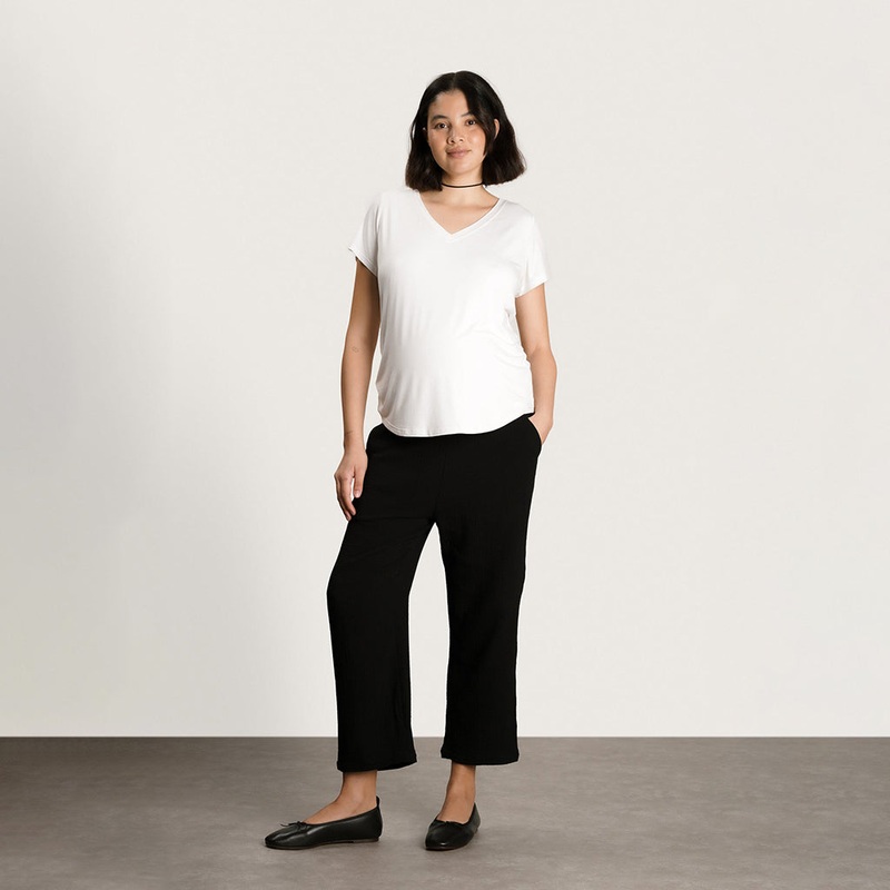 Remy Smocked Cotton Pants Black XS
