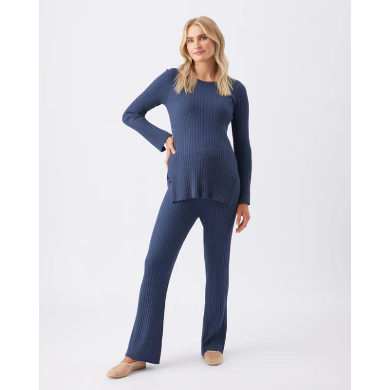 Sienna Rib Knit Pant French Navy XS