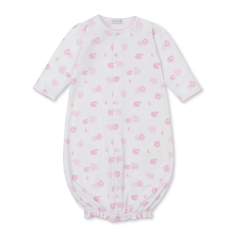 Baa Baa Baby Sheep Convertible Gown Pink NB