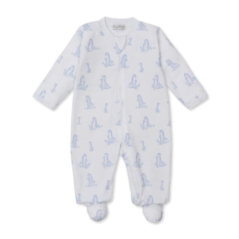 Giraffe Grace Zip Footie Lt.Blue NB