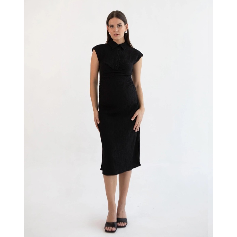 Noah Front Knot Dress Black XS