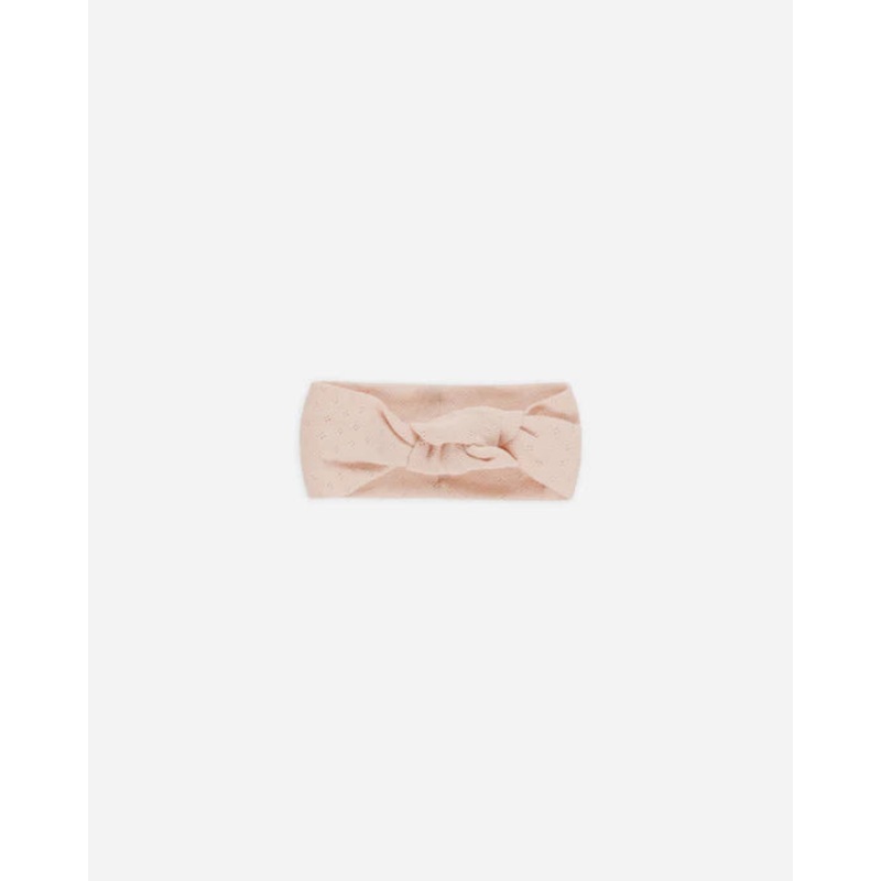 Pointelle Knotted Headband Melon 0-12M
