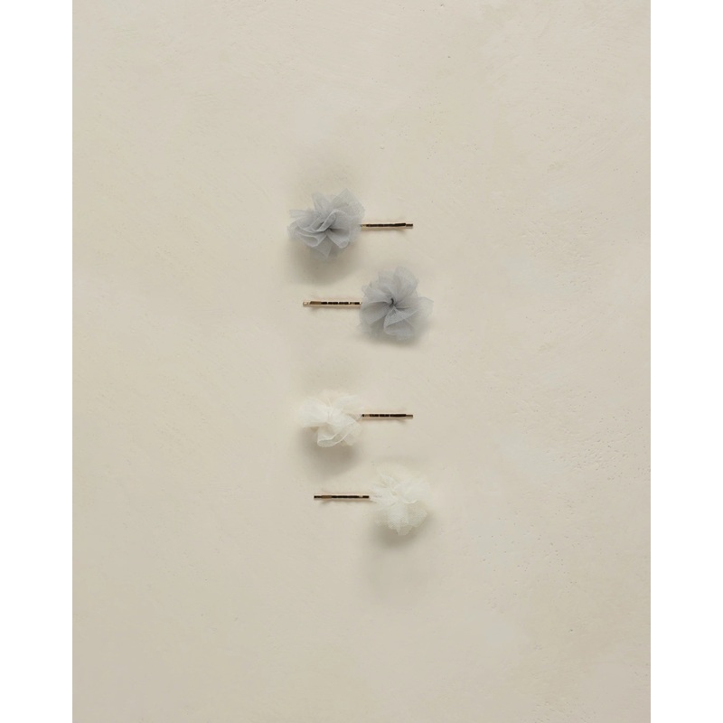Pom Pom Pins Ivory/Powder Blue OS