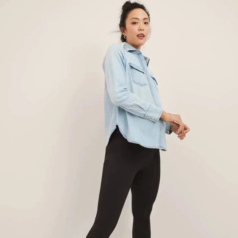 The Denim Maternity Shirt Light Wash S