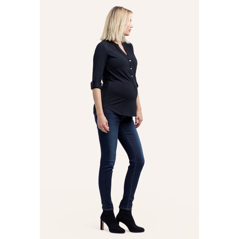 Amelie Maternity + Nursing Top Black XS