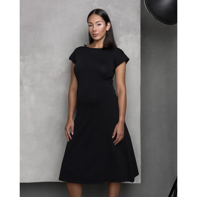 Grace Cap Sleeve Dress Black S