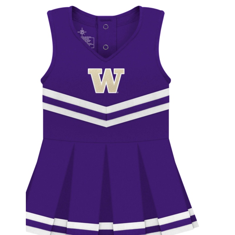 University of Washington Cheerleader Bodysuit Dress 3-6M