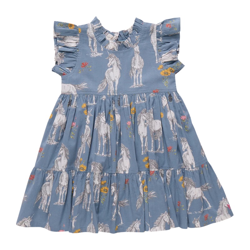 Girls Jennifer Dress Unicorn Field 2Y