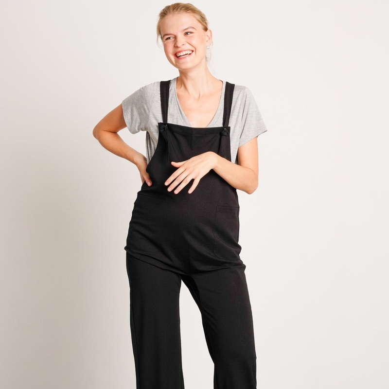 Imogen Knit Overalls Black XS
