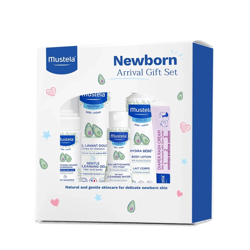 Newborn Arrival Baby Bath + Body Gift Set