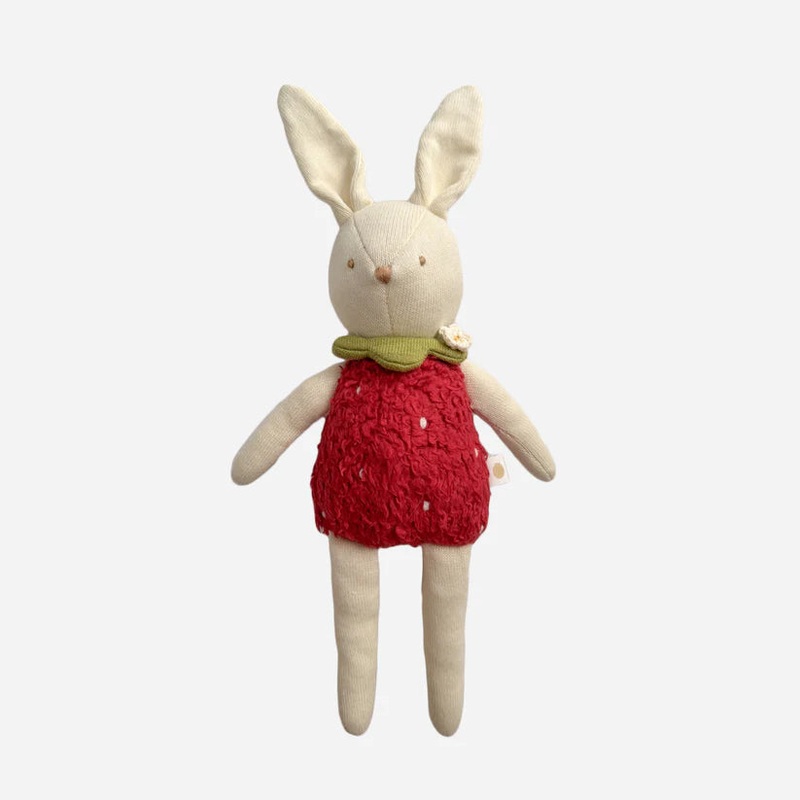Organic Bailey Bunny Strawberry Plushie Toy