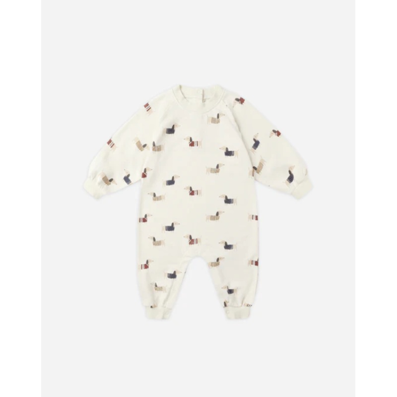 Raglan Jumpsuit Dachshund 0-3M