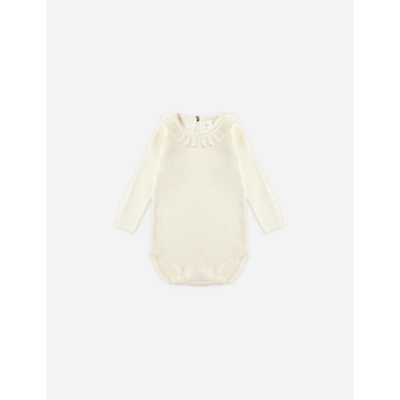 Ruffle Collar Bodysuit Natural 0-3M